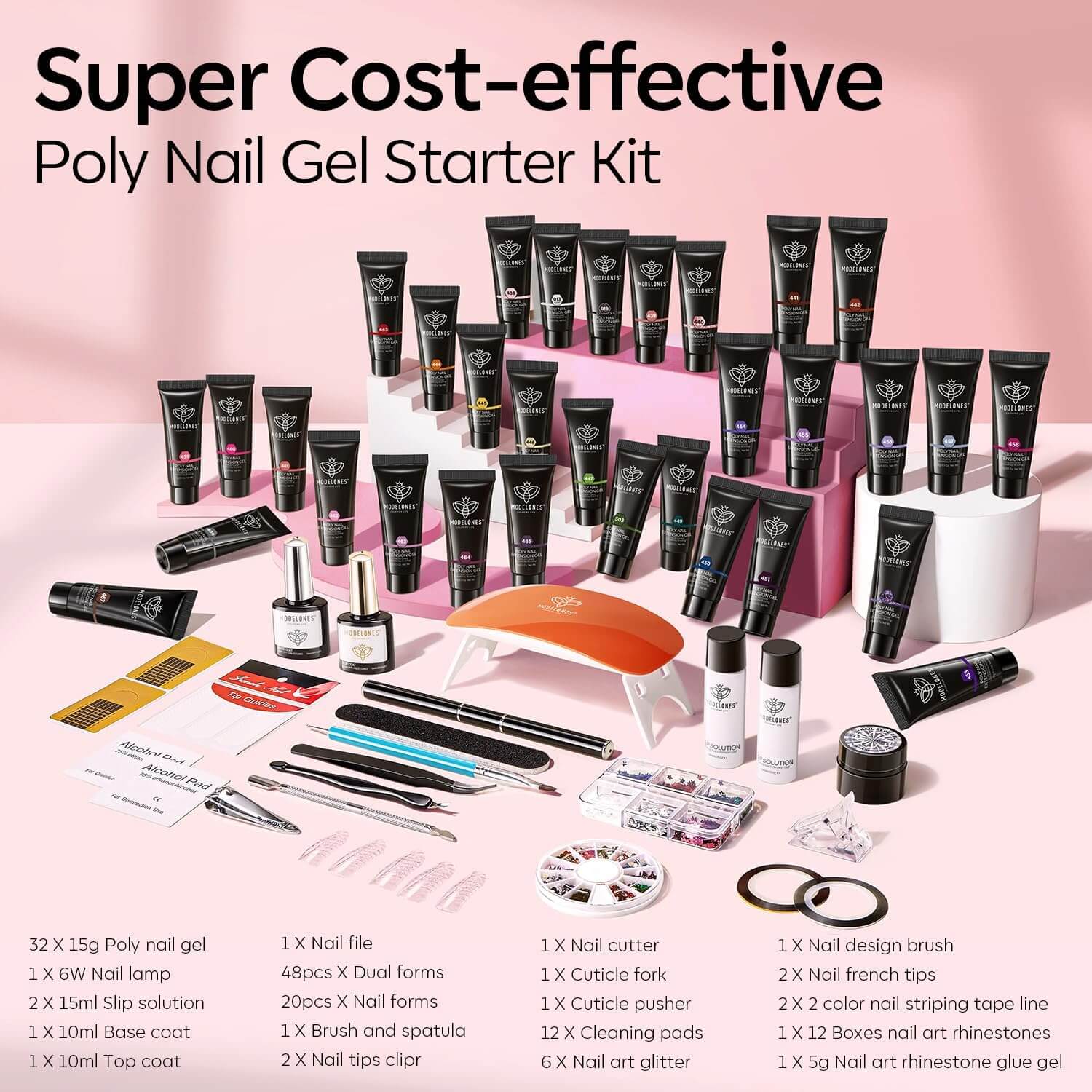 Poly Gel Nail Extension Kit - 32 Colors - Limited Edition - Image 5